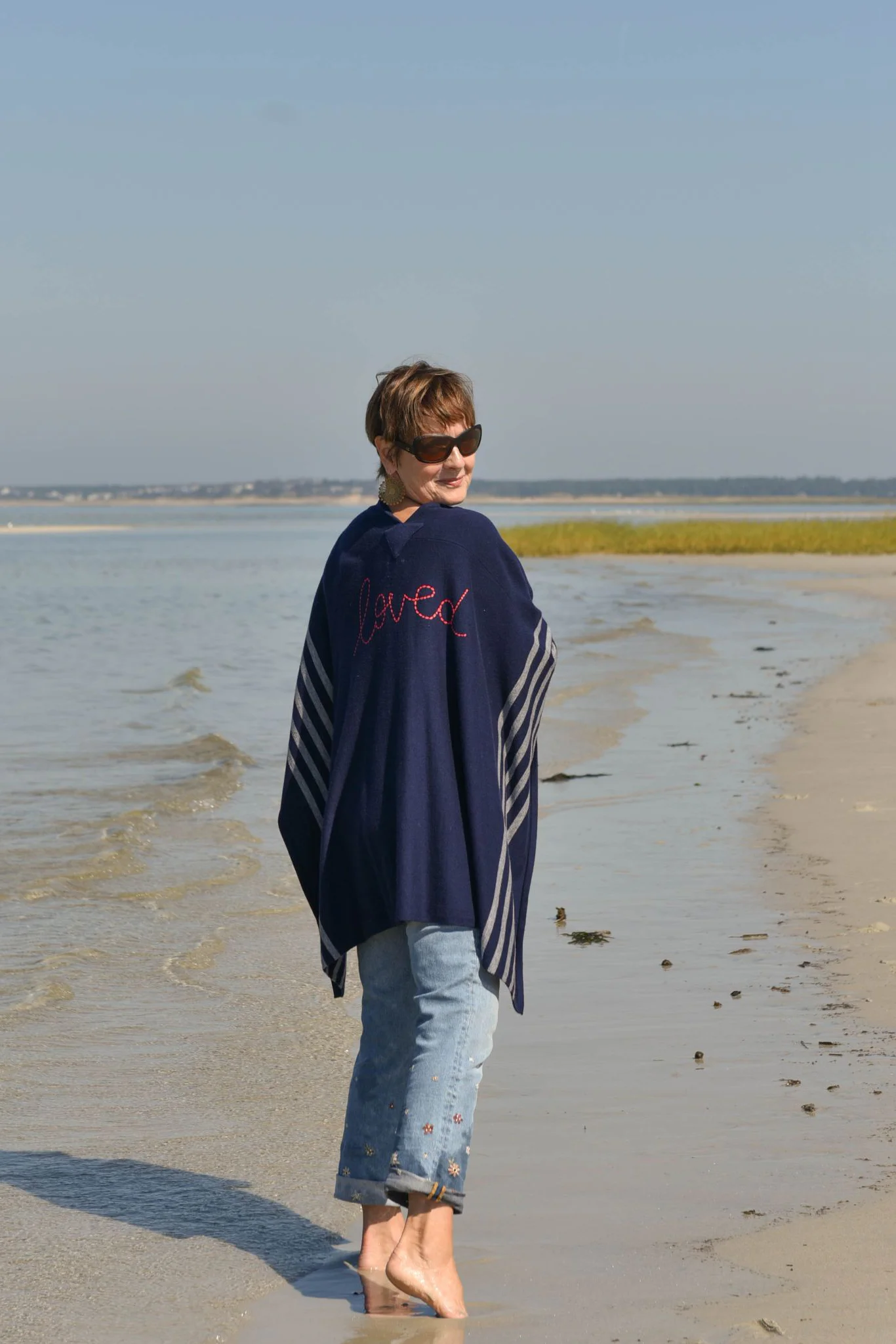 Sarah Brassard on the beach